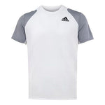 adidas Colorblock Logo Sports Training Short Sleeve Gray White HB9081