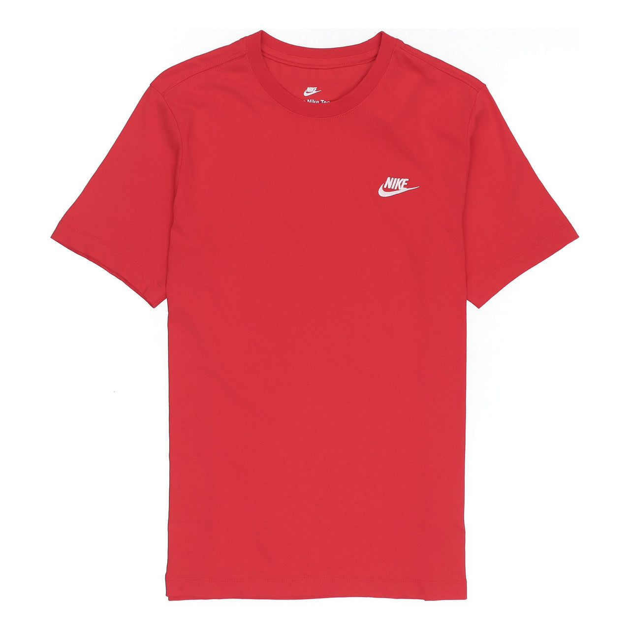 Nike Solid Color Embroidered Small Round Neck Short Sleeve Red AR4999-657