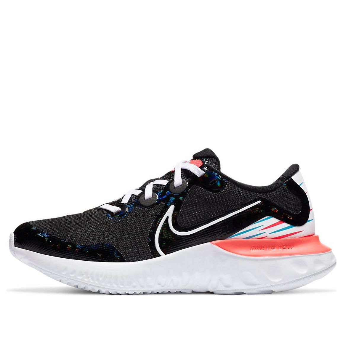 (GS) Nike Renew Run Light 'Black White Pink' CV8990-023