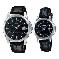 CASIO Couple Quartz Waterproof Unisex Mens Black Analog MTP-V004L-1A&LTP-V004L-1A