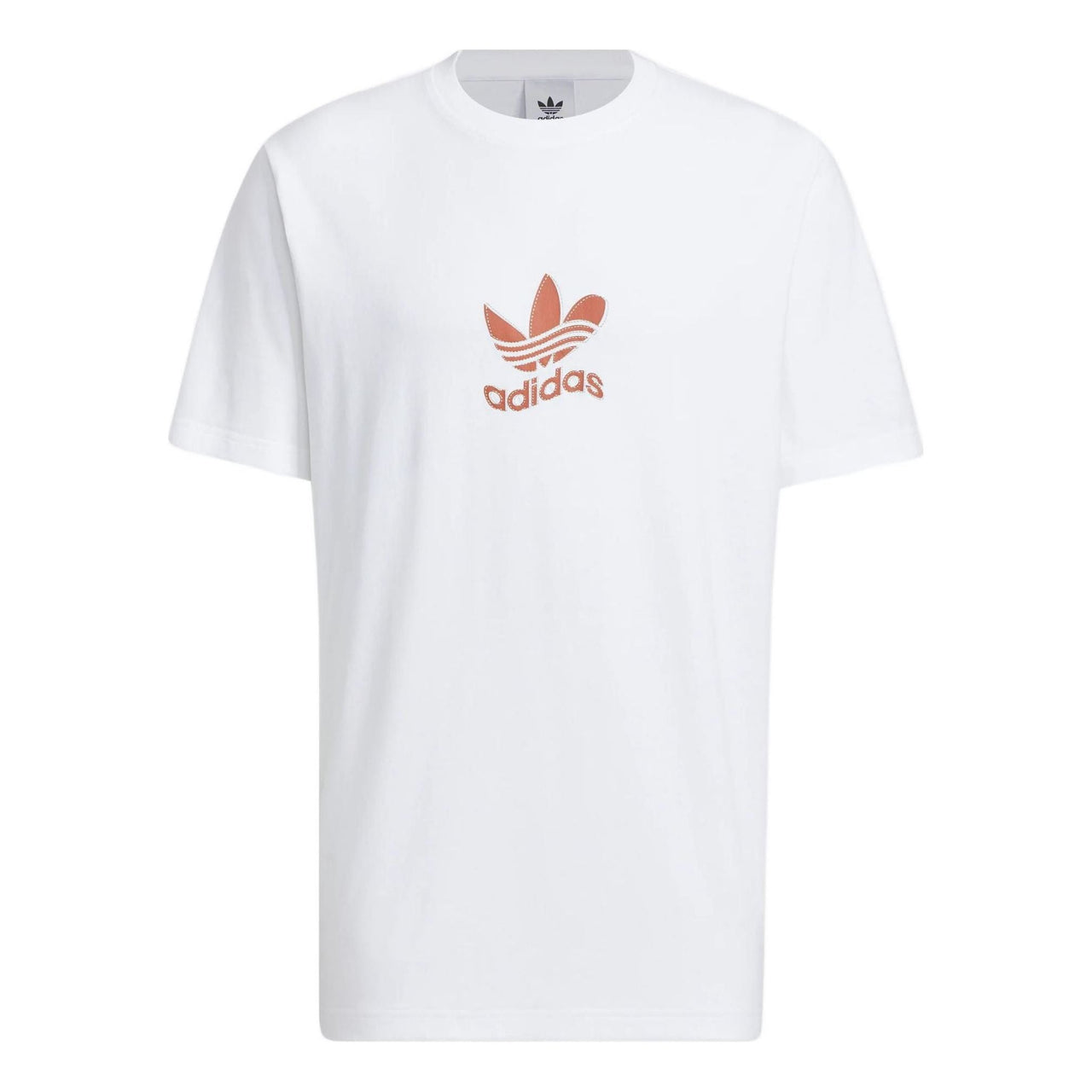 Men's adidas originals Logo Printing Pattern Sports Round Neck Short Sleeve White T-Shirt H47114