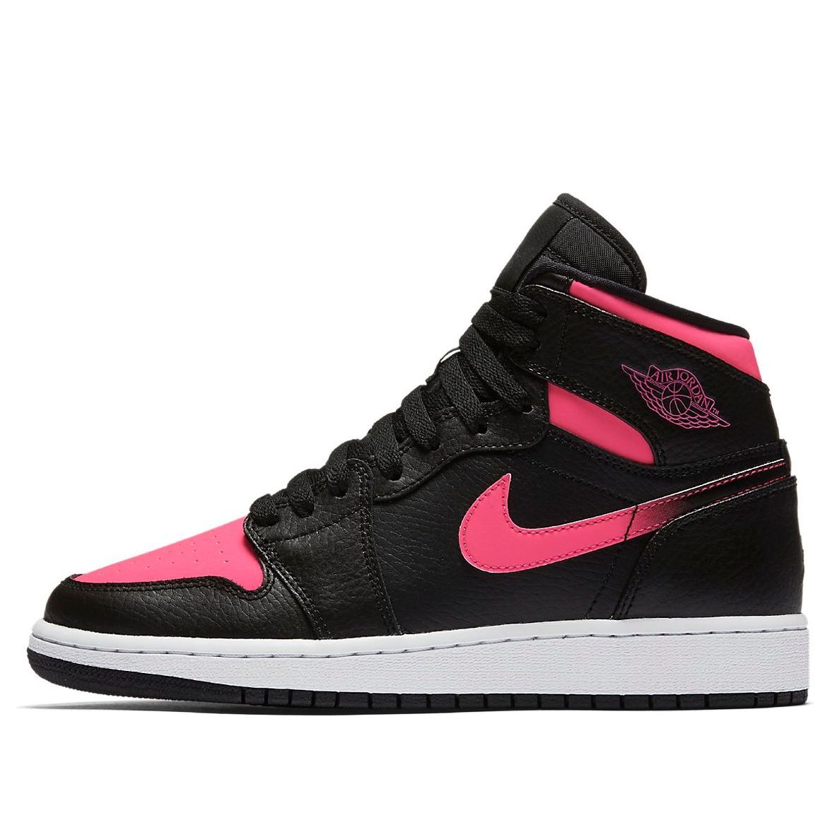 (GS) Air Jordan 1 Retro High 'Black Hyper Pink' 332148-019