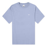 Nike Solo Swoosh Small Label Logo Solid Color Sports Round Neck Short Sleeve Blue CV0559-512