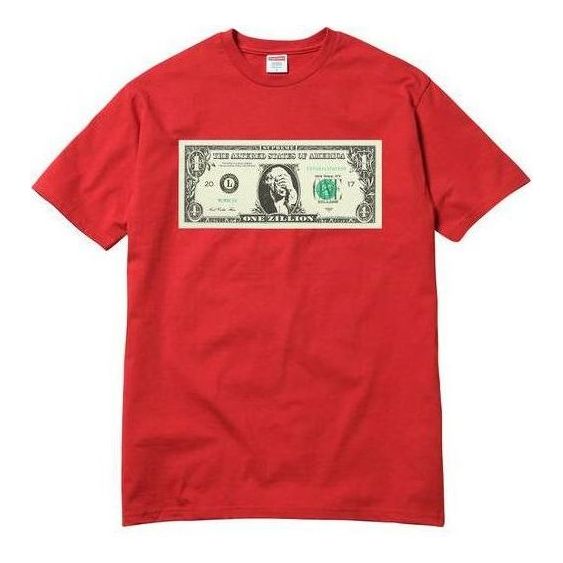 Supreme Dollar Tee 'Red White' SUP-FW17-545