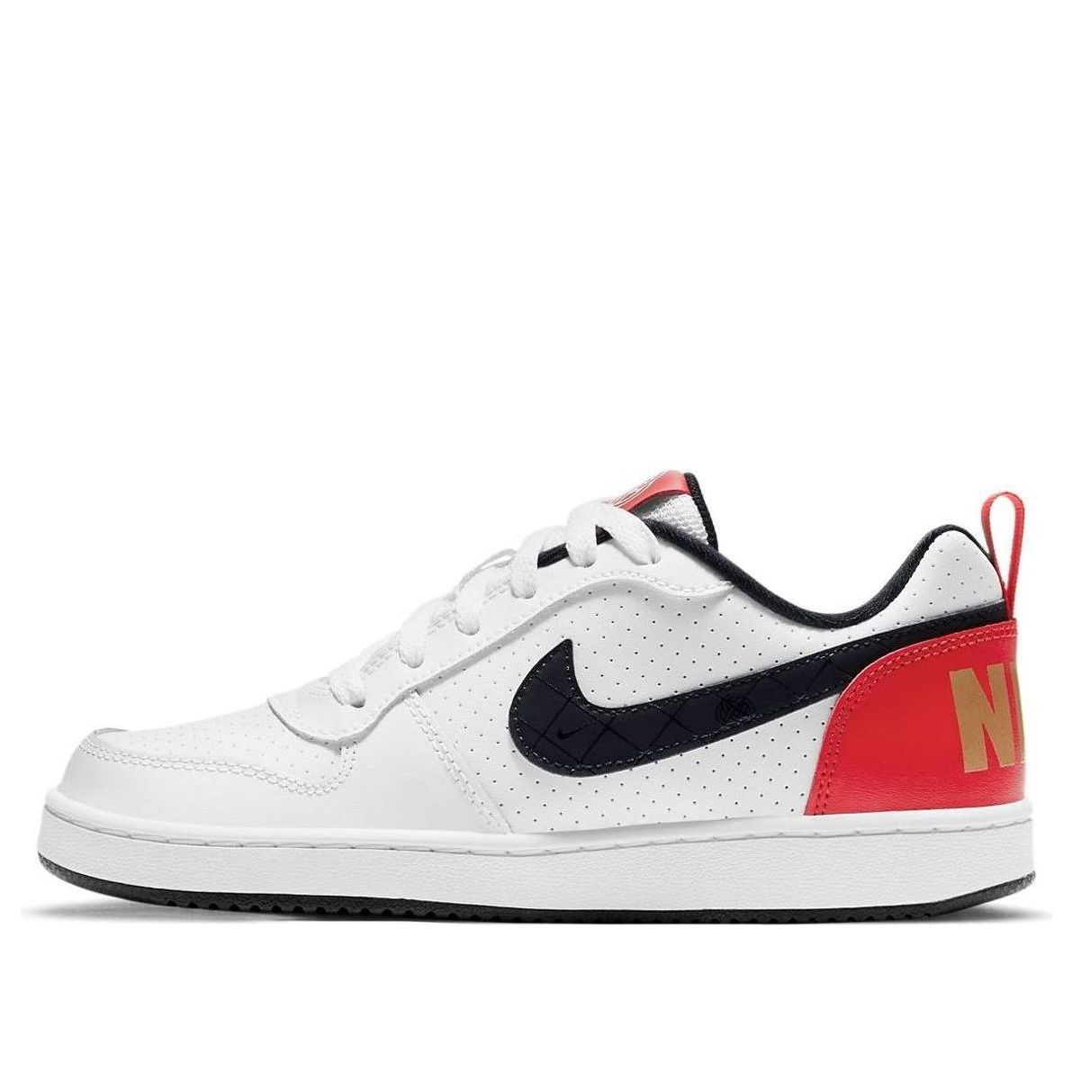 (GS) Nike Court Borough Low 'Black White Red' DD8495-106