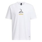 Men's adidas Panda Printing Round Neck Short Sleeve White T-Shirt HS4397