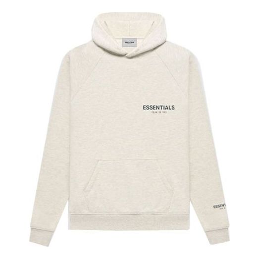 Fear of God Essentials FW21 Core Collection Hoodie 'Light Heather Oatmeal' FOG-FW21-167
