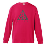Men's Nike ACG Logo Printing Sports Round Neck Long Sleeves Wine Red T-Shirt BQ7203-620