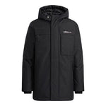 adidas neo M Down Parka Logo Multiple Pockets hooded With Down Feather Jacket Black HF0505