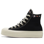(WMNS) Converse Chuck Taylor All Star Lift Platform High 'Embroidered Floral - Black' A01592C