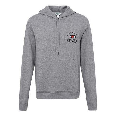 Kenzo Hooded Love Eye Embroidered Hoodie 'Light Grey' F955SW4264X4-94