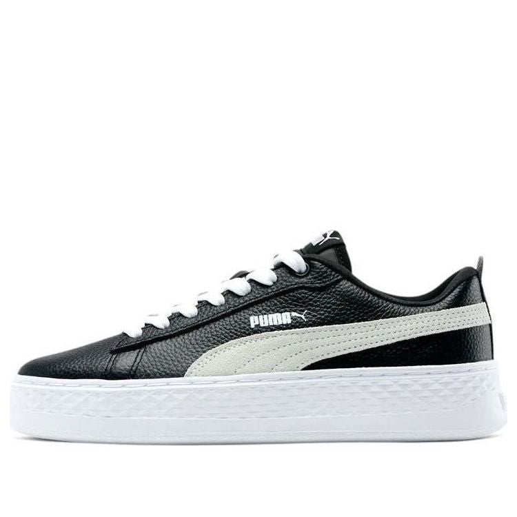(WMNS) PUMA Smash Platform Leather 'Black' 366487-11