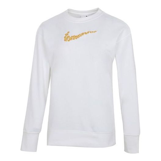 (GS) Nike Loose Casual Pullover Long Sleeves Girls White DM8210-100