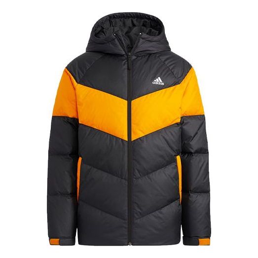 Men's adidas Hooded Zipper Black Down Jacket H20786