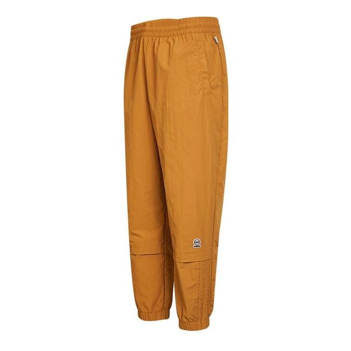 Men's adidas neo Solid Color Micro Mark Casual Sports Pants/Trousers/Joggers Brown HC9667