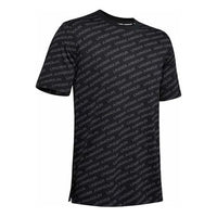 Men's Under Armour UA Unstoppable Wordmark Short Sleeve Black T-Shirt 1345563-001