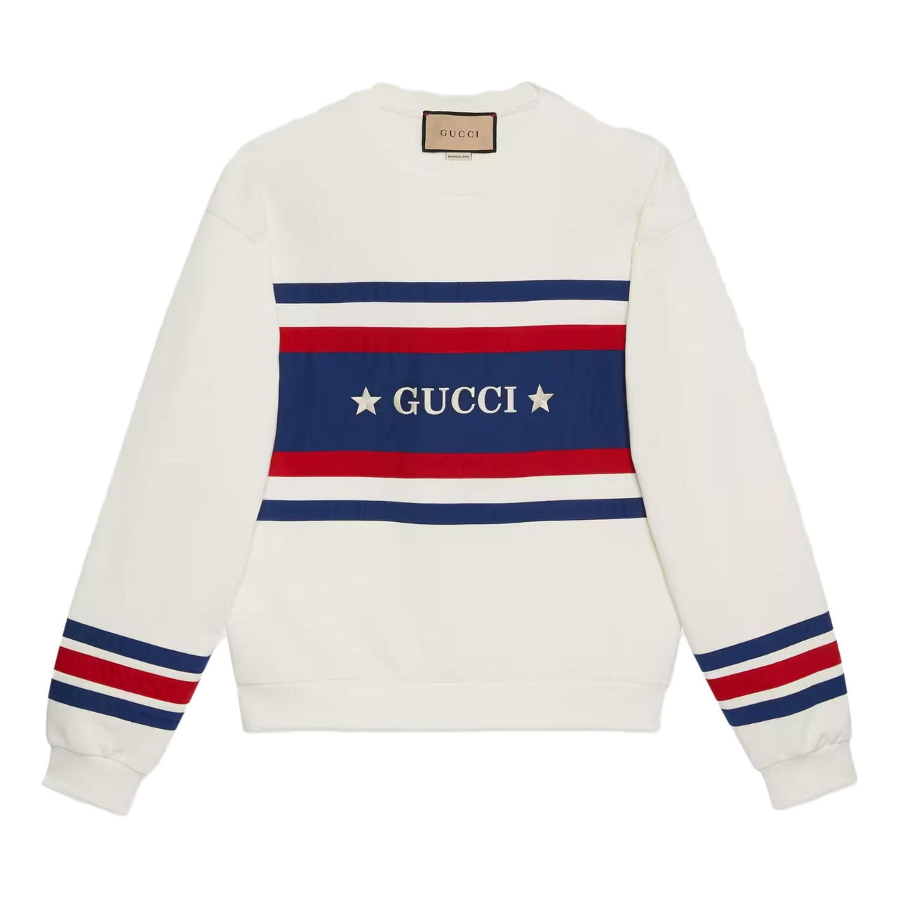 Gucci Cotton Jersey Sweatshirt With Embroidery 'Off White' 746988-XJFK1-9088