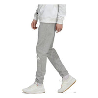 Men's adidas New Fl Pants Solid Color Small Logo Label Bundle Feet Sports Pants/Trousers/Joggers Gray HN1938