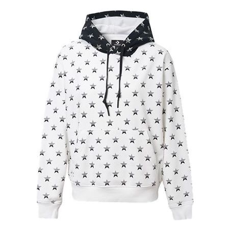 (WMNS) Converse Printing Hoodie Black/White 10020882-102