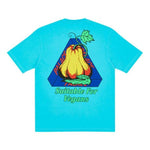 PALACE Nein Cheese Nein Egg T-Shirt Blue Back Printing Short Sleeve Unisex P19TS301