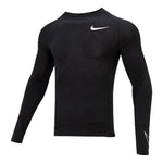 Men's Nike Pro Dri-fit Athleisure Casual Sports Round Neck Breathable Long Sleeves Black T-Shirt DD1991-010