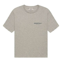 Fear of God Essentials FW21 Short Sleeve Tee Dark Heather Oatmeal FOG-FW21-222