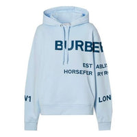 (WMNS) Burberry SS21 Horseferry Printing Pattern Hoodie Light Blue 80407681