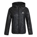 (WMNS) adidas Logo Solid Color Woven Zipper Hooded Jacket Black GQ0616
