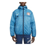 Men's Nike SS22 Alphabet Printing Hooded h With Down Feather Blue Jacket DH1596-476