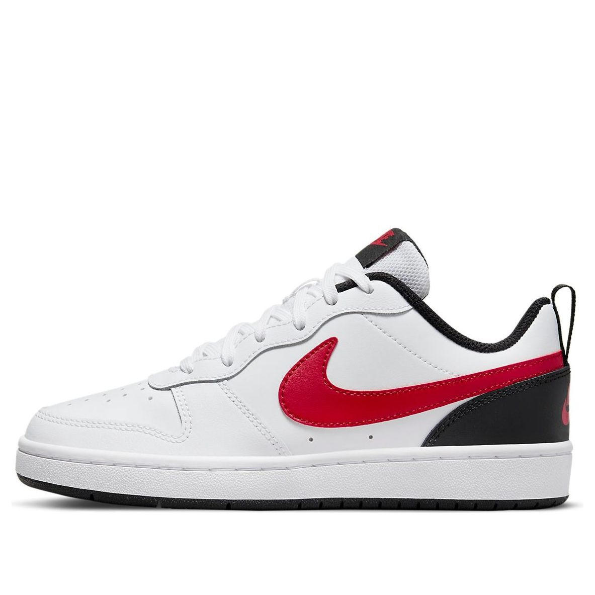 (GS) Nike Court Borough Low 2 'Summit White University Red' BQ5448-110
