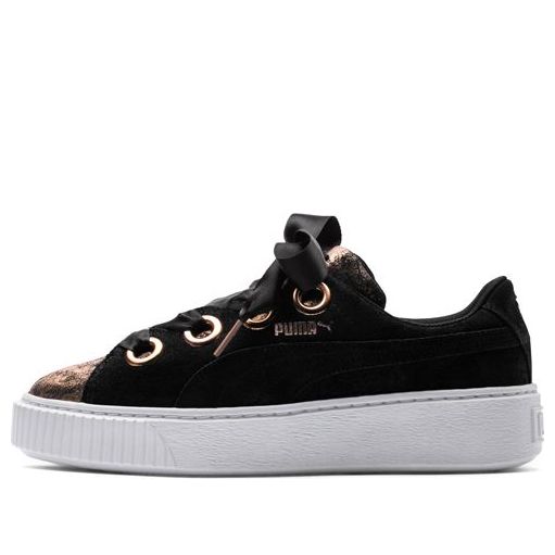 (WMNS) PUMA Platform Kiss Artica 'Black Gold' 366707-02