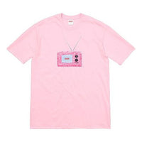 Supreme SS18 TV Tee Light Pink Printing Short Sleeve Unisex SUP-SS18-0089