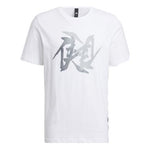 Men's adidas WJ T GFX Martial Arts Series Word Printing Round Neck Short Sleeve White T-Shirt HE5167