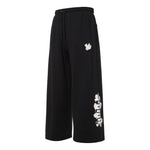 (WMNS) PUMA Logo Printing Knitting Casual Pants Black 532046-01