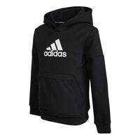 (GS) adidas Badge of Sport Fleece Hoodie Asia Sizing 'Black White' GJ6675