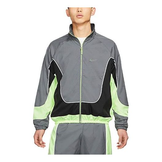 Nike Throwback Colorblock Woven Sports Basketball Stand Collar Jacket CV1932-084