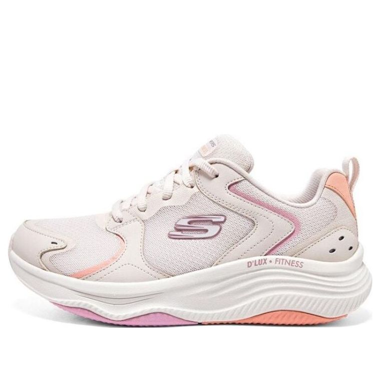 (WMNS) Skechers D'lux Fitness 'White Pink' 149847-LPMT