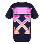 Off-White SS21 Chest Logo Short Sleeve Ordinary Version Purple OMAA027R21JER0034632