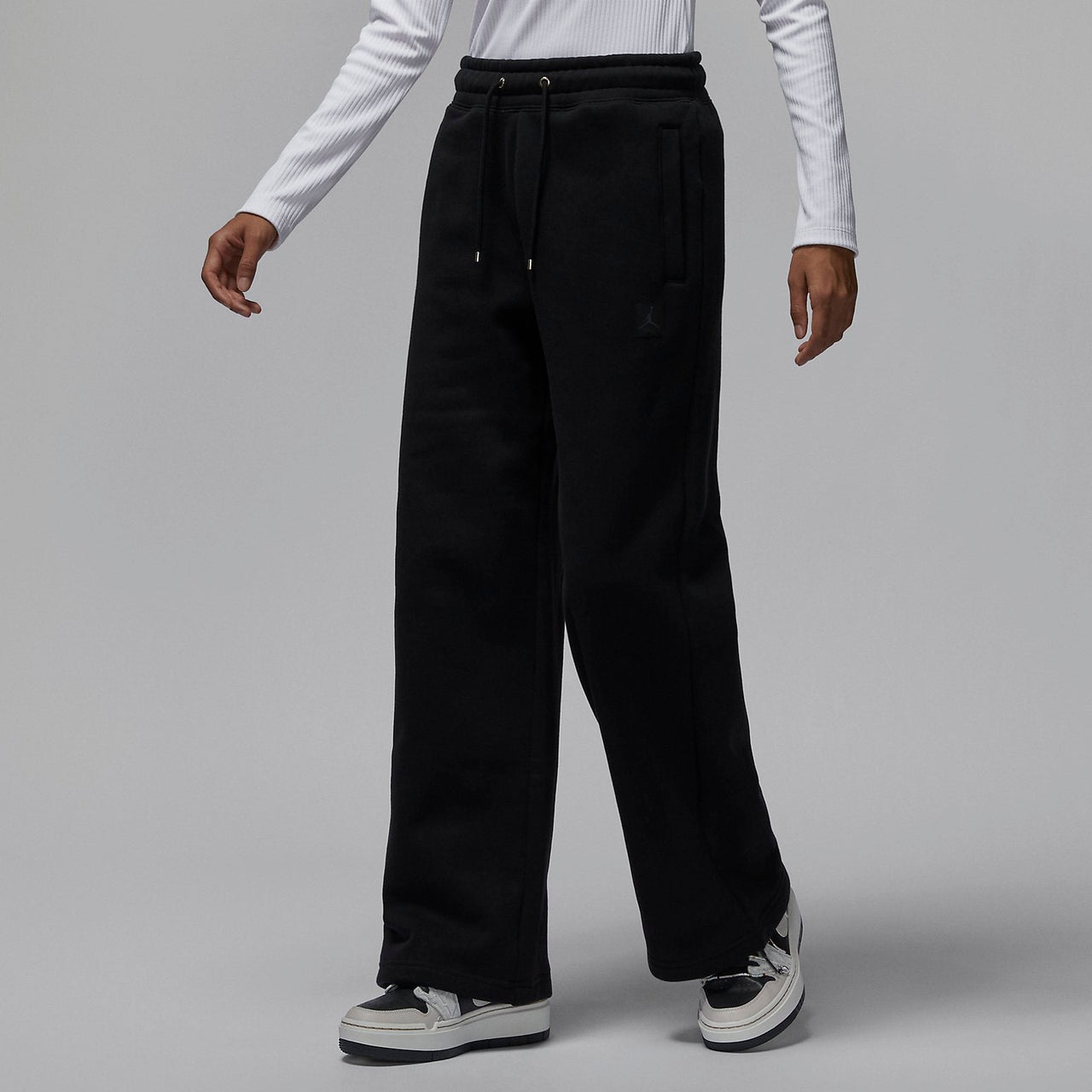 (WMNS) Air Jordan Flight Sweatpants Asia Sizing 'Black' FD7225-010