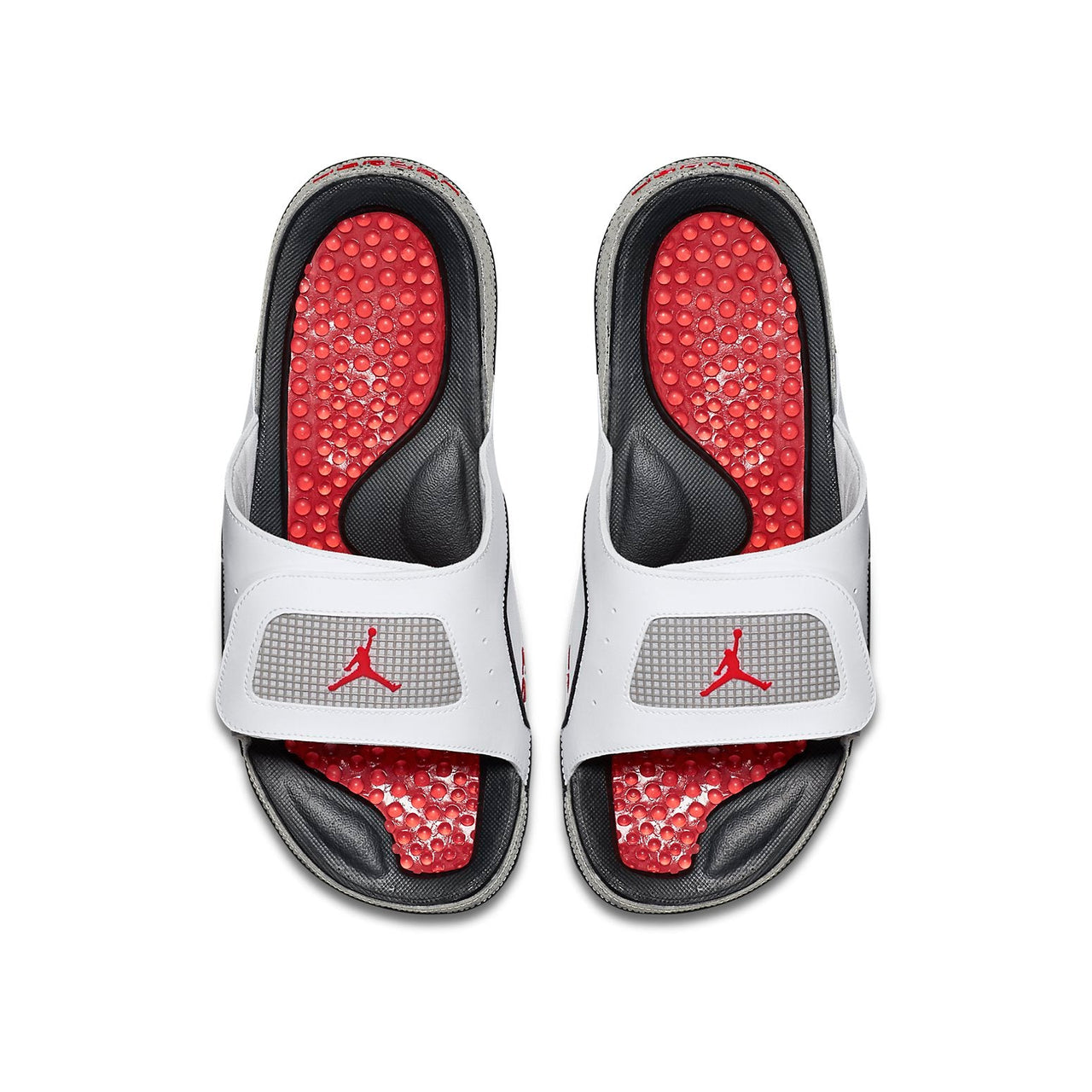 Air Jordan Hydro 4 Retro White Red Slippers 532225-104