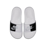 (WMNS) Nike Benassi Slide Just Do It Pack White (W) 'Black White' 343881-105