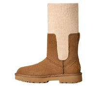 (WMNS) UGG Marais Knit Chelsea Snow Boots 'Chestnut' 1171573-CHE