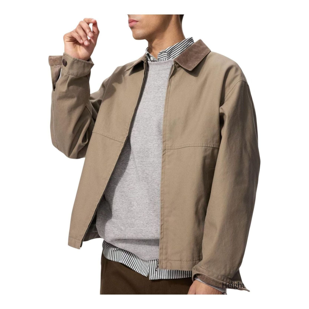 UNIQLO Zip-Up Short Blouson 'Brown' 478230-34
